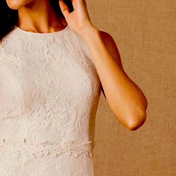 Sachin & Babi x BHLDN Misha 2 & 4 Off White 3D Floral Lace Bridal Mini Dress - Picture 8 of 9